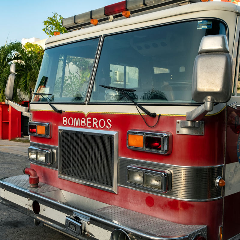 Fire Truck in a Mexican City