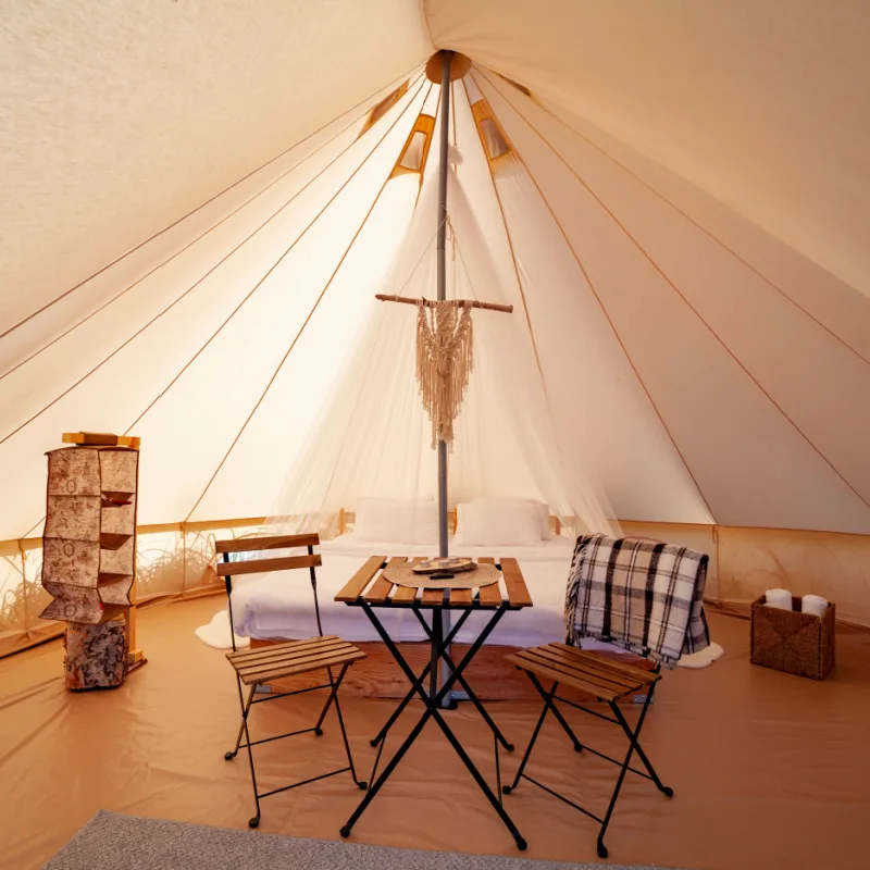 Inside of a Luxury Glamping Tent