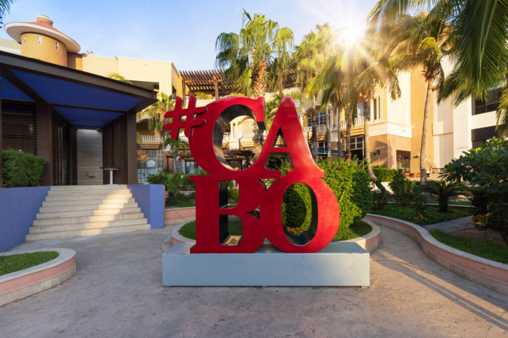 Cabo Sign in the Cabo San Lucas Marina Area