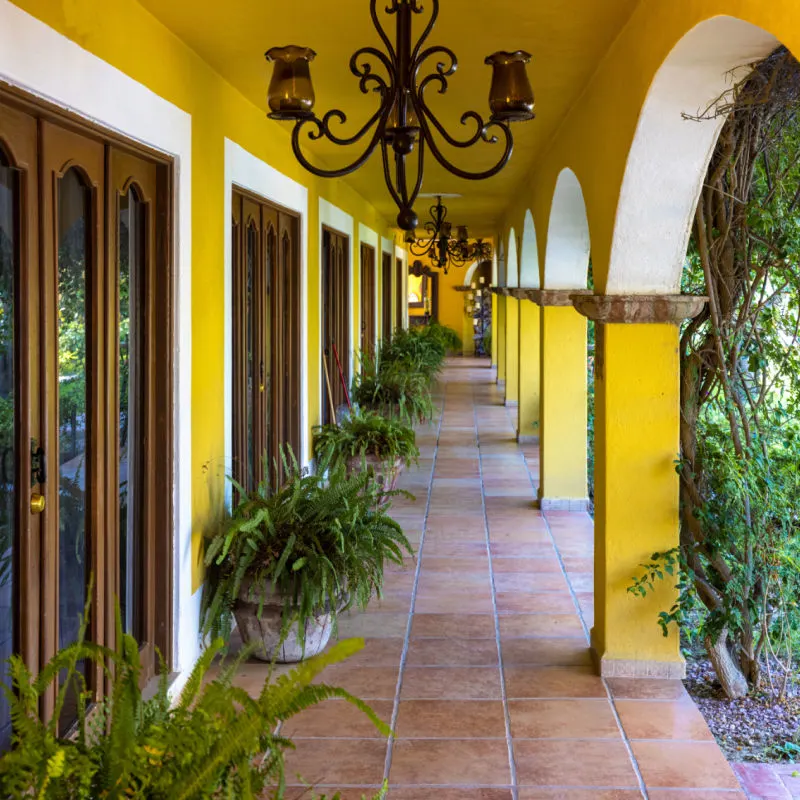 Colorful Architecture in the Historic City Center of San Jose del Cabo, Mexico