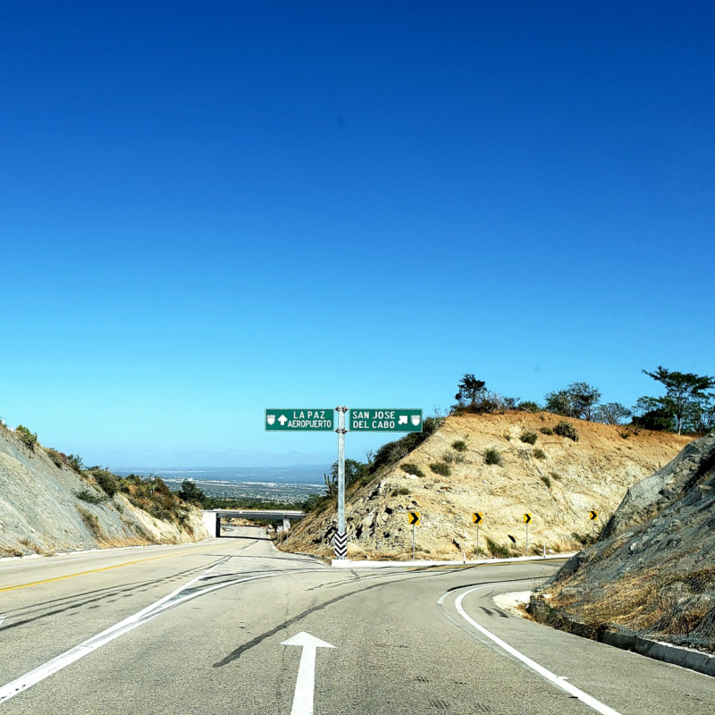 Roads Leading to La Paz and San Jose del Cabo in Los Cabos, Mexico