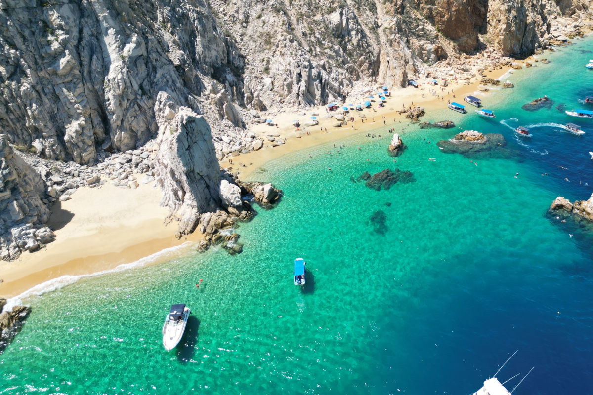 Boats Near The Arch of Cabo San Lucas