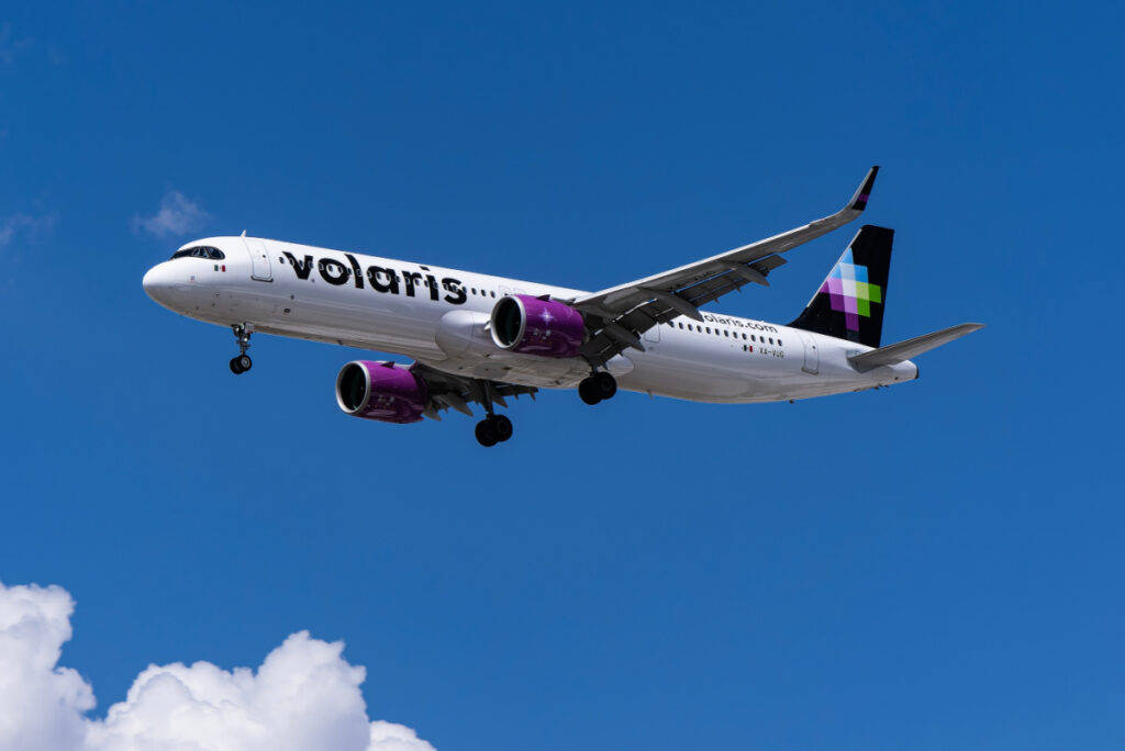 Mexican Airline Volaris Airplane Flying in the Air