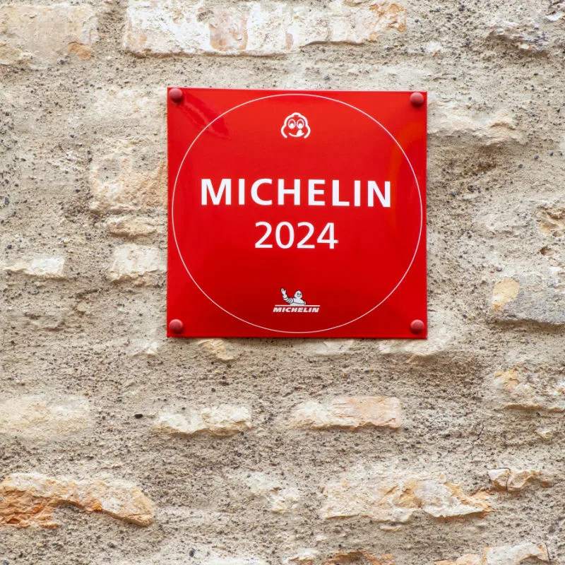 Michelin 2024 Sign on a Brick Building