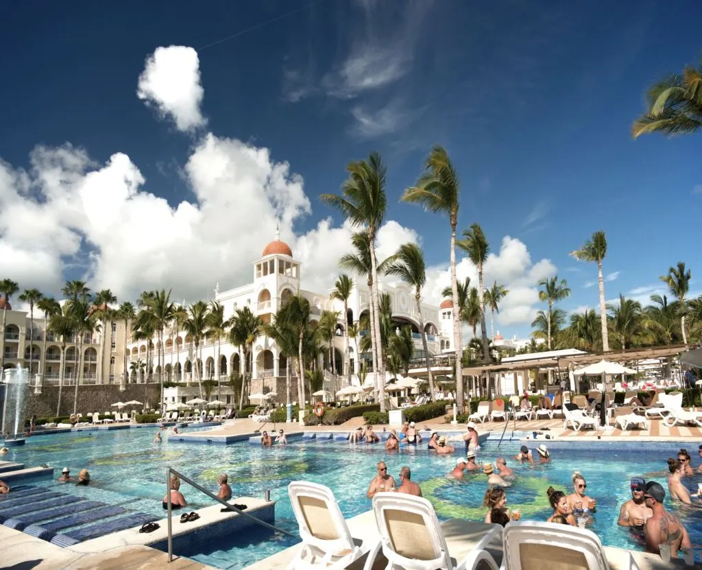 Cabo San Lucas Resort Tourists Clouds Pool Party