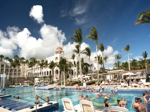 Cabo San Lucas Resort Tourists Clouds Pool Party