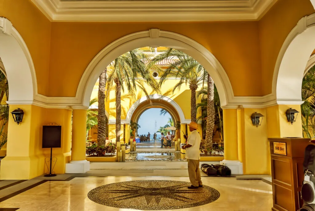 Hotel lobby in los cabos