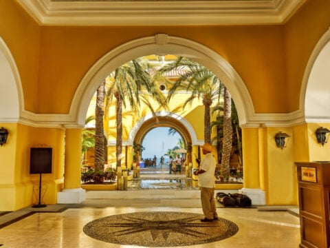Hotel lobby in los cabos