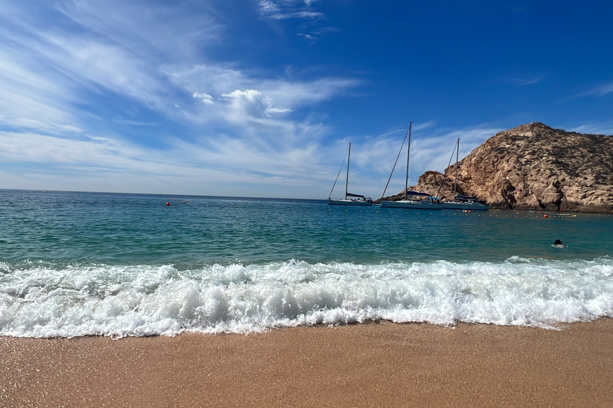 Los Cabos Beach with waves 