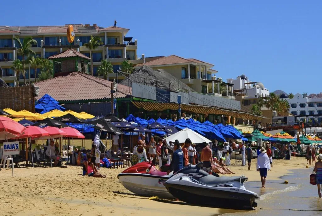 Jetskis on beach in Los Cabos