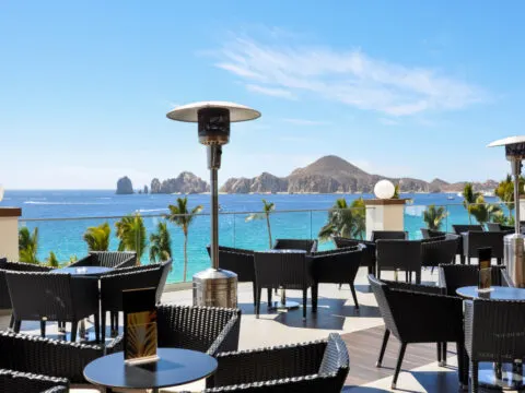 Los Cabos restaurant looking over the arch. Food, dining, michelin