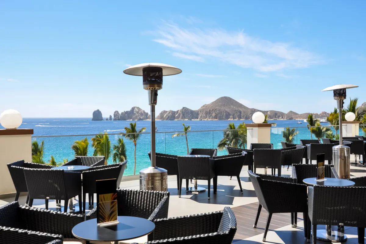 Los Cabos restaurant looking over the arch. Food, dining, michelin