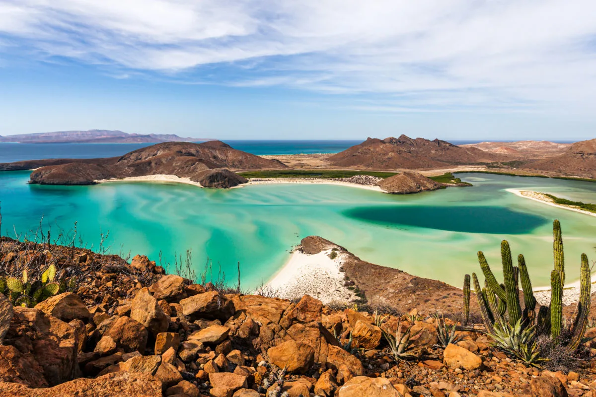 Balandra beach with gorgeous La Paz geography surrounding it