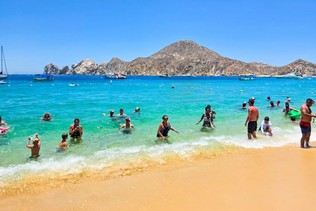 Cabo San Lucas Tourists Medano Beach