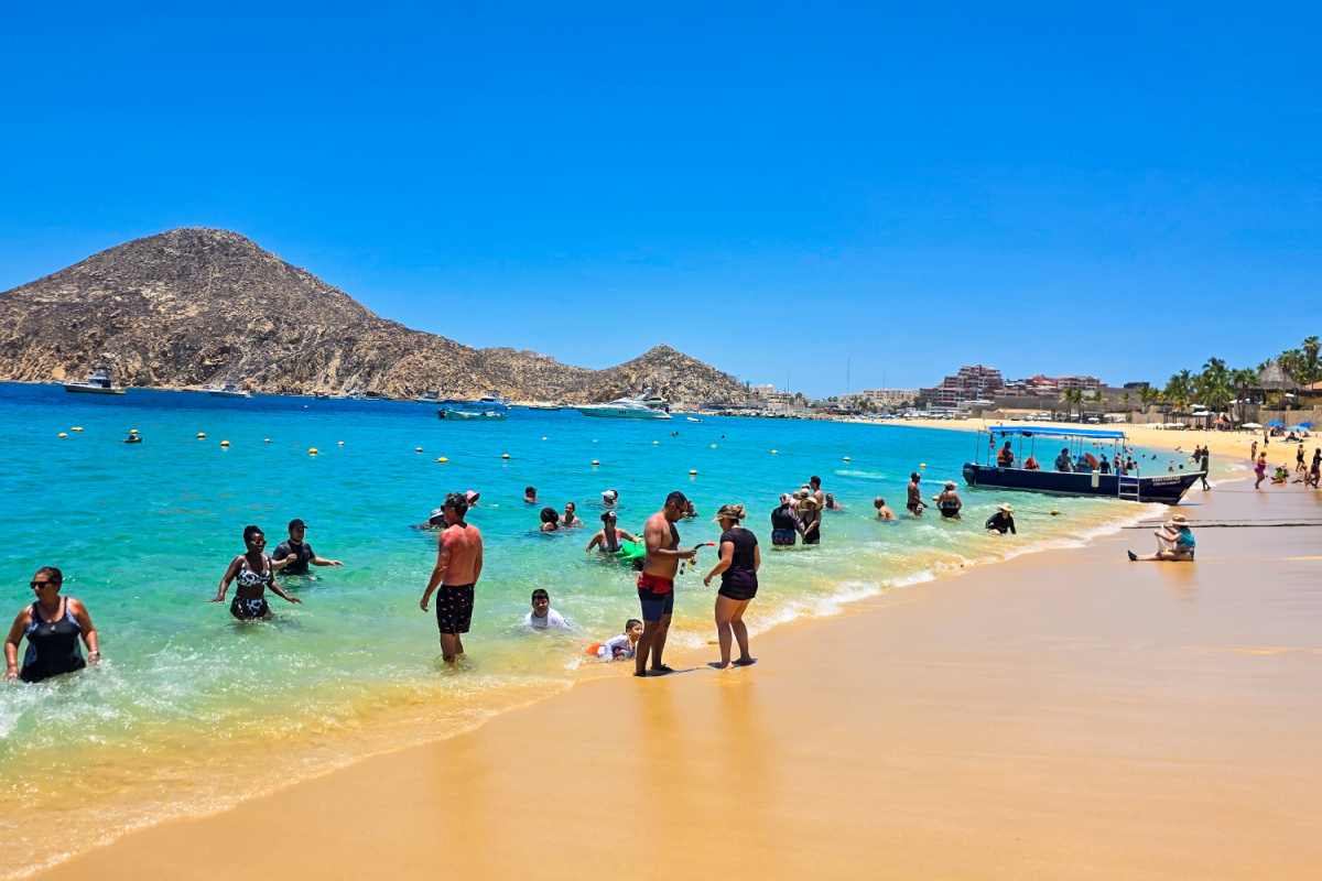 Cabo San Lucas Tourists Medano Beach -2 (1)