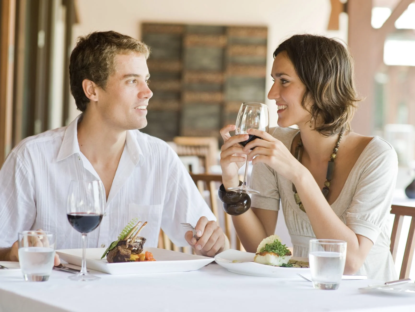 Couple at resort Restaurant