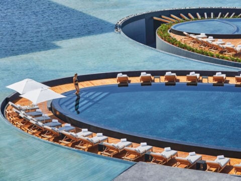 Viceroy Los Cabos Pool with woman getting in