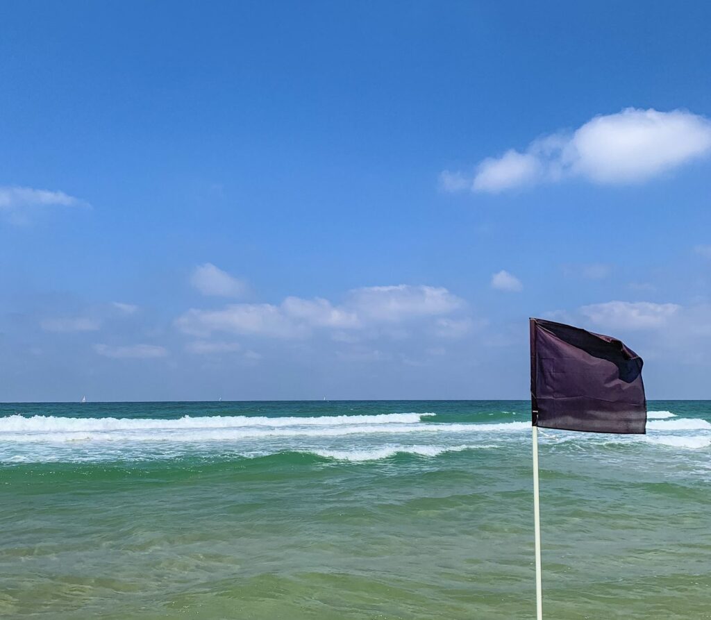 Black Flag On Los Cabos Beach