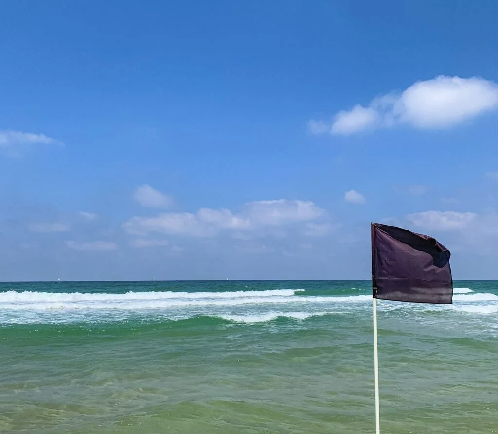 Black Flag On Los Cabos Beach