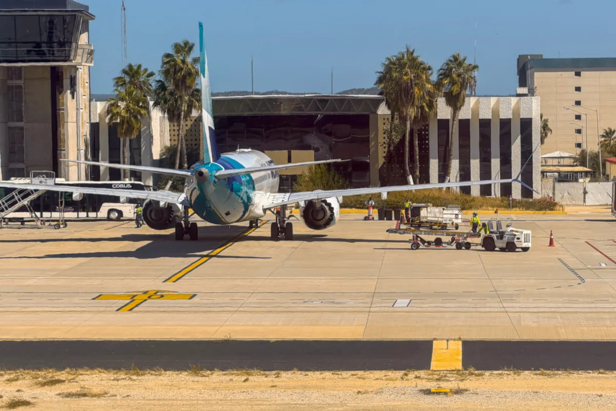 Cancun Airport Terminal One from Runway