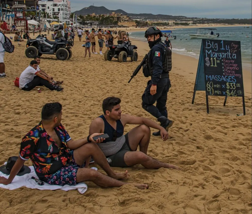 Cabo Police Security beach soldier