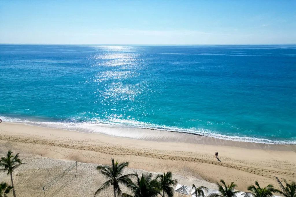 View of gorgeous Cabo beach in front of Garza Blanca Los Cabos