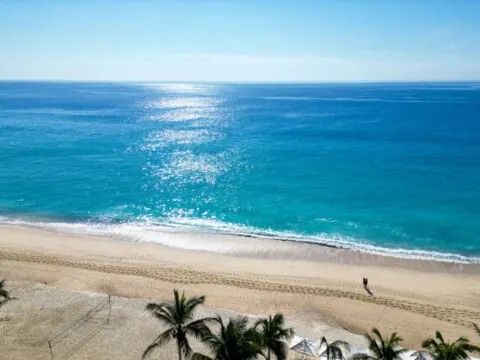 View of gorgeous Cabo beach in front of Garza Blanca Los Cabos