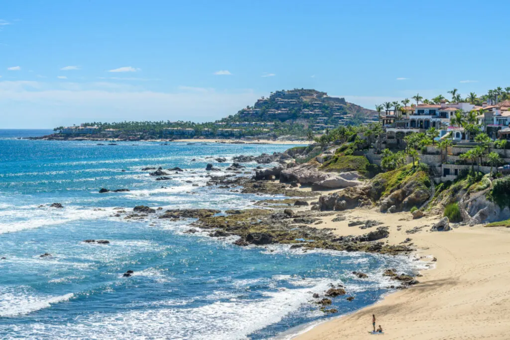 Mexico coastline with beautiful view over ocean in San Jose del Cabo.