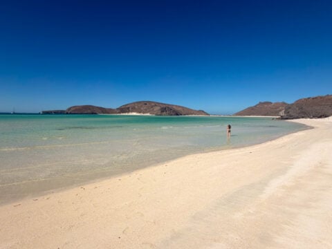 Balandra Bay near La Paz with Balandra Beach in the background