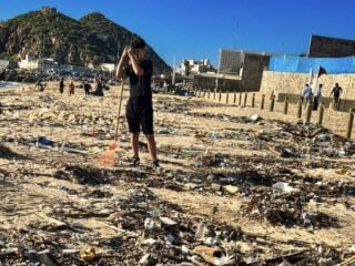Authorities Continue Clean Up Work At Medano Beach In Los Cabos