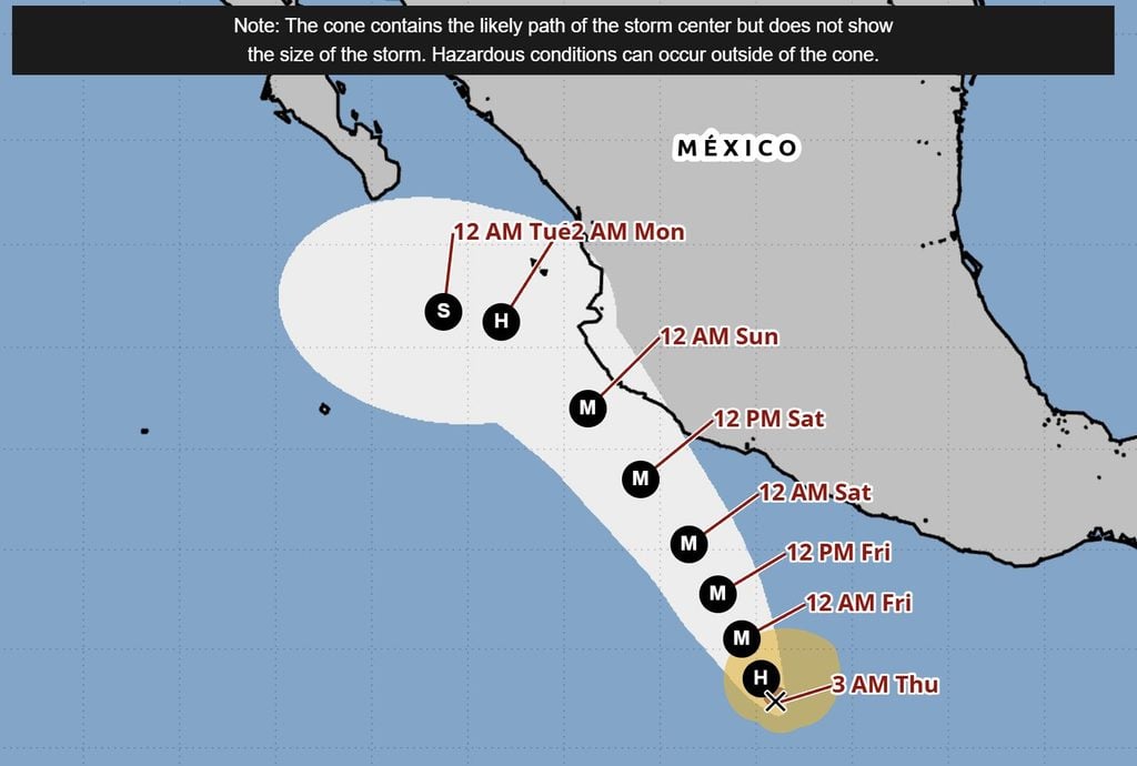 Hurricane Trudy Path