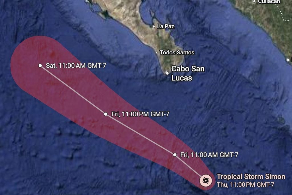 Tropical Storm Simon Turns Away From Cabo Here's What To Expect This Weekend