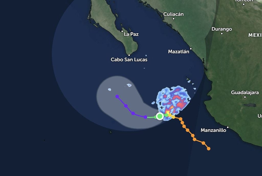 Tropical Storm Trudy Path